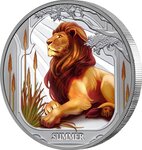 Pièce de monnaie en Argent 1 Dollar g 31.1 (1 oz) Millésime 2025 Seasons SUMMER