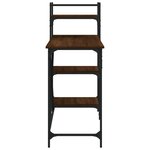 vidaXL Bureau d'ordinateur avec étagères chêne marron 120x47x109 cm