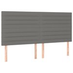 vidaXL Têtes de lit 4 Pièces Gris clair 90x5x78/88 cm Tissu