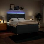 vidaXL Sommier à lattes de lit avec matelas Bleu 180x200 cm Tissu