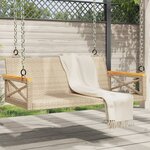vidaXL Balancelle beige 109x62x40 cm résine tressée