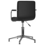 vidaXL Chaise pivotante de salle à manger Noir Similicuir