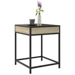 vidaXL Table basse avec LED Infinity chêne sonoma 40x40x51 cm