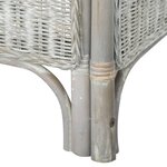 vidaXL Canapé 2 places Gris Rotin naturel et lin