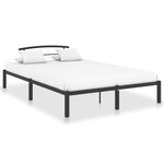 vidaXL Cadre de lit sans matelas noir métal 120x200 cm