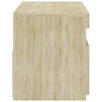 vidaXL Meuble TV avec lumières LED Chêne sonoma 75x35x40 cm