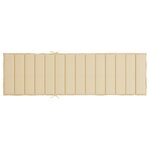 vidaXL Coussin de chaise longue beige 200x60x3 cm tissu oxford