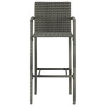 Jeu de bar de jardin 5 pièces avec accoudoirs résine tressée gris 02_0014485