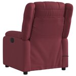 vidaXL Fauteuil de massage inclinable Rouge bordeaux Tissu