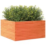 vidaXL Jardinière cire marron 90x90x46 cm bois de pin massif