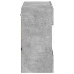 vidaXL Meuble TV mural avec lumières LED gris béton 58 5x30x60 5 cm