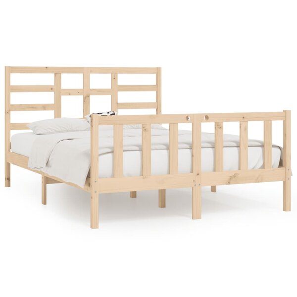 vidaXL Cadre de lit sans matelas 150x200 cm bois massif