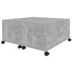 vidaXL Table basse Gris béton 75x75x38 cm Aggloméré