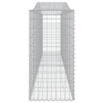 vidaXL Paniers à gabions arqués 3 Pièces 400x50x100/120 cm Fer galvanisé