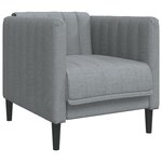 vidaXL Fauteuil gris foncé tissu