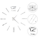 vidaXL Horloge murale 3D Design moderne 100 cm XXL Argenté