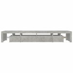 vidaXL Meuble TV avec lumières LED Gris béton 260x36 5x40 cm