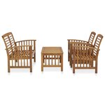 Salon de jardin meuble d'extérieur ensemble de mobilier 4 pièces bois d'acacia solide 02_0016222