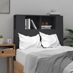 vidaXL Armoire de tête de lit Noir 100x18 5x104 5 cm