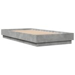 vidaXL Cadre de lit gris béton 90x190 cm bois d'ingénierie