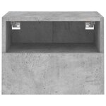 vidaXL Meuble TV mural gris béton 40x30x30 cm bois d'ingénierie