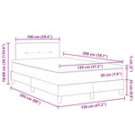 Lit Box Spring vidaXL avec Matelas Rose 120x200 cm Velours
