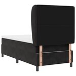 Somier avec Matelas vidaXL Noir 90x190 cm Velours