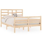 vidaXL Cadre de lit bois massif 120x190 cm petit double