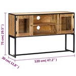 vidaXL Meuble TV 120x30x75 cm Bois de récupération massif