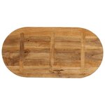 vidaXL Dessus de table 110x40x2 5 cm ovale bois massif de manguier