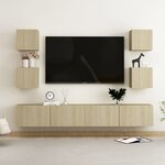 vidaXL Ensemble de meubles TV 6 Pièces Chêne sonoma Bois d'ingénierie