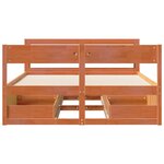 vidaXL Cadre de lit sans matelas cire marron 120x190cm bois pin massif