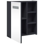 vidaXL Armoire de salle de bain à miroir avec LED gris 45x13x52 cm