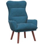 vidaXL Fauteuil relaxant en velours bleu