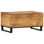 vidaXL Table basse 80x51x40 cm bois de manguier massif brut