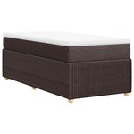 vidaXL Sommier à lattes de lit avec matelas Marron foncé 100x200 cm