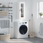 vidaXL Armoire murale blanc brillant 34 5x34x90 cm