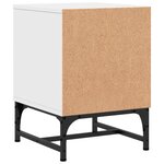 vidaXL Table de chevet avec porte en verre blanc 35x37x50 cm