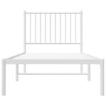 vidaXL Cadre de lit métal sans matelas avec tête de lit blanc 80x200cm
