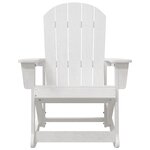 vidaXL Chaise Berçante Adirondack Blanche 73 5x92x90 cm HDPE