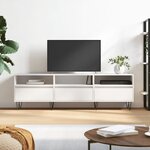 vidaXL Meuble TV blanc 150x30x44 5 cm bois d'ingénierie