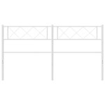 vidaXL Tête de lit métal blanc 150 cm