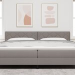 Tête de Lit LED vidaXL Design Blocs de Diamant Taupe 200 cm Tissu