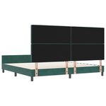 Frame de lit vidaXL Vert foncé 200x200 cm Velours