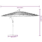 vidaXL Parasol de jardin avec mât en acier blanc 246x246x230 cm
