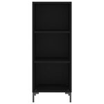 vidaXL Buffet haut Noir 34 5x34x180 cm Bois d'ingénierie