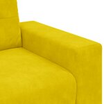 vidaXL Canapé 3 places Jaune 180 cm Velours