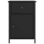 vidaXL Tables de chevet 2 Pièces noir 40x42x60 cm bois d'ingénierie