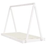 vidaXL Cadre de lit pour enfants blanc 90x190 cm bois de pin massif
