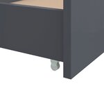 vidaXL Cadre de lit sans matelas gris foncé bois pin massif 90x200cm
